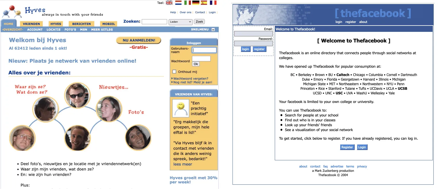 Hyves & Facebook (2004)